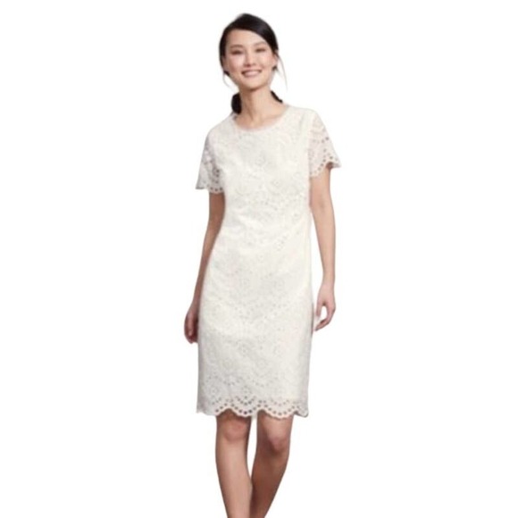Boden Dresses & Skirts - Boden White Ivory Isadora Broderie Dress Eyelet Dress Size 6 EUC